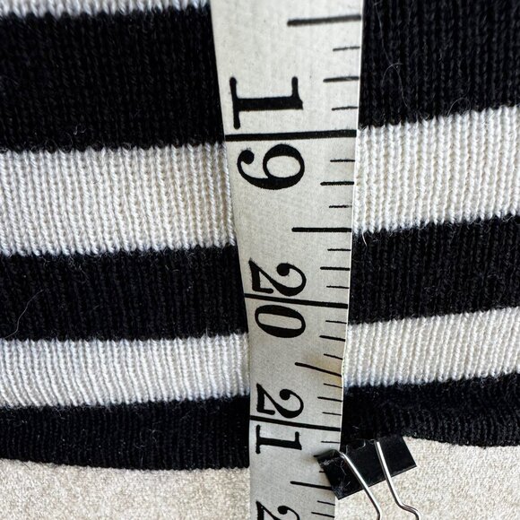 Dana Buchman Vintage Wool Striped V Neck Collared Sweater, M - Picture 9 of 16